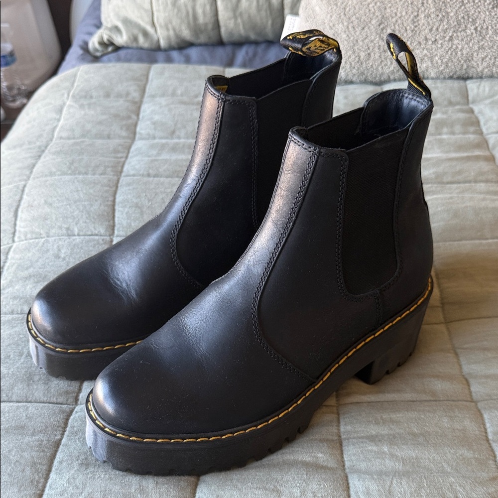 Dr. Martens Black Leather Platform Boots